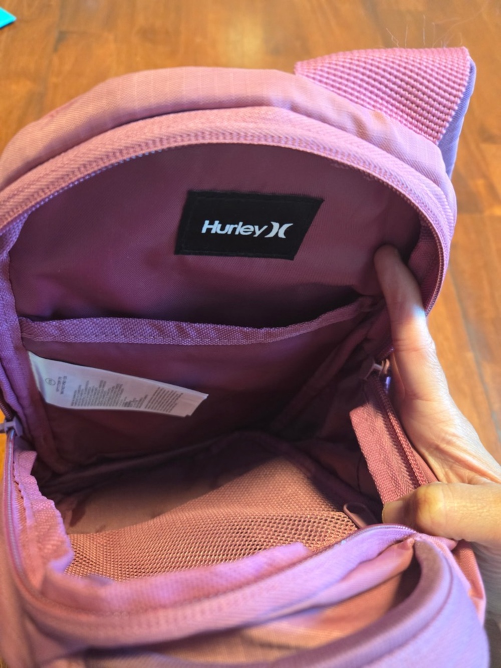 Hurley Wine Red Backpack with Front Bungee - Picture 2 of 7